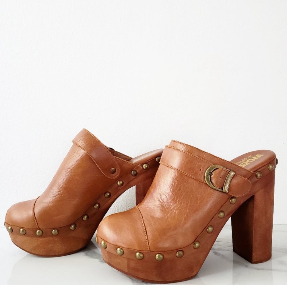 Jeffrey Campbell Woodies Brown Charli-C High Clog